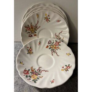 8 Vintage Royal Doulton 5.75" Old-Leeds Spray Saucers  # 2846